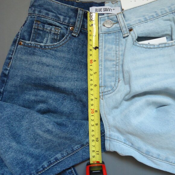 NWT. SIZE 1/25. Blue Savvy straight high-rise denim jeans. - Picture 6 of 14